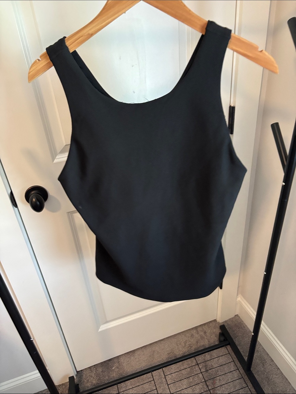 Women's Activewear Black Scoop-Neck Bra Tank Top